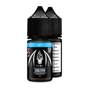 Botellas de Halo SubZero Salts 30ml con sabor mentolado intenso