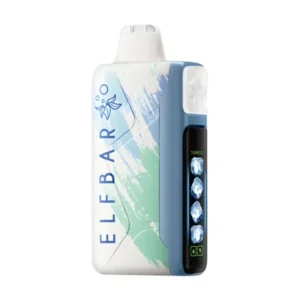 Vaper descartable Elfbar Ice King Blue Razz con sabor a frambuesa azul y frescor equilibrado